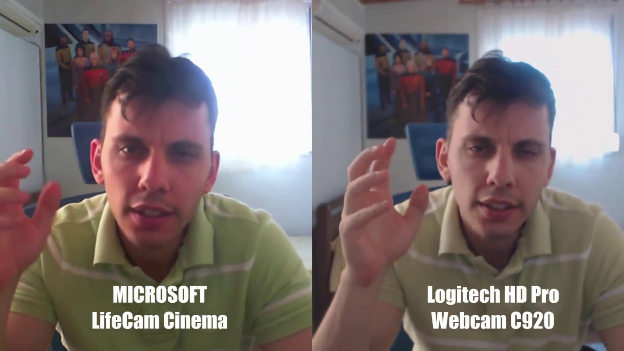 Montgomery Diskurs bind Logitech HD Pro Webcam C920 vs Microsoft LifeCam Cinema (unboxing and  "review") - YouTube