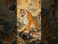 Dunhaung Mural Style Art Ai#trending#ai#viralreels#animation#cartoon#tiger#fox#cat#demon#everyone