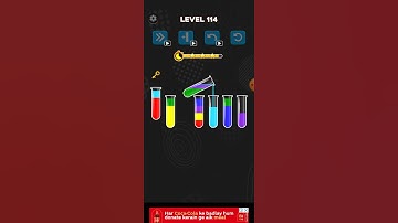 How to complete 114 Level water color sorting game Latest tricks 2023
