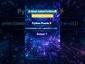 Advanced Python Puzzle in 1 Line 💀☄️ #Python #codingchallenge #shorts #viral
