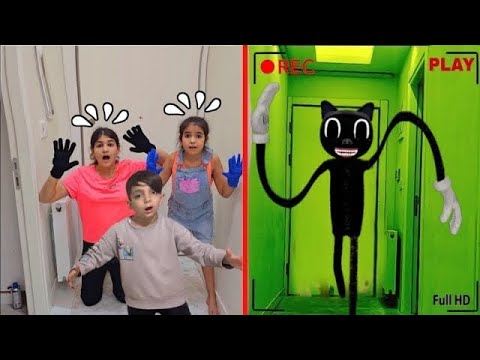 GECE GİZLİCE ARKADAŞIMIN EVİNE CARTOON CAT GELDİ !! BİZİ ARIYOR !!