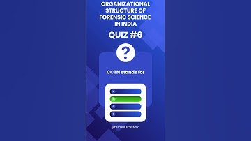 Organizational Structure of Forensic Science in India Quiz #6 | Forensic MCQs | UGC NET/ NFAT /CUET