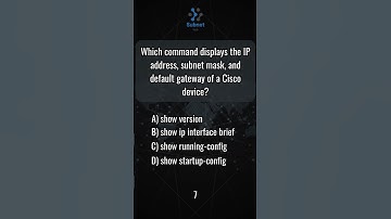 CCNA Quiz: Which is the correct answer?