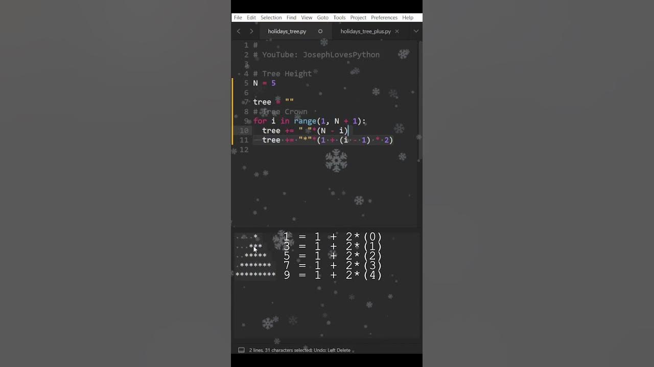 Draw A Christmas Tree In Python 🎄 - YouTube