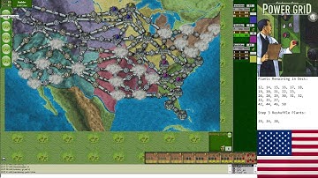 Power Grid - USA 3-Player Game (Green-Yellow-Purple), funkdoc/barmstrong/thewishmaker