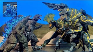 Legendary Godzilla  vs Knife Head and Trespasser an epic battle stop motion