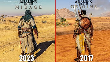 ASSASINS CREED MIRAGE VS ASSASINS CREED ORIGINS Physics & Detail Comparison 4k60fps