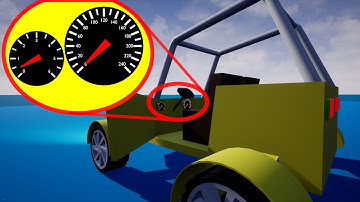 Speedometer/tachometer and 1st person camera in UE4 | [Part 10] Low poly vehicle for UE4