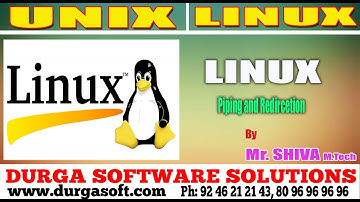 Unix/Linux tutorial || Piping and Redircetion  by Shiva