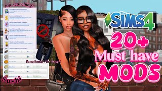 20+ Must Have MODS For a REALISTIC Gameplay In #thesims4 (LINKS Included) #urbansims  #blacksimmers