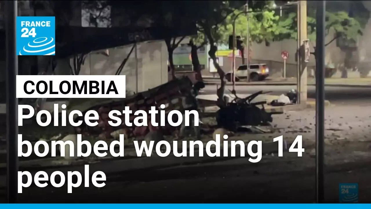 Colombia police station bombed wounding 14 people • FRANCE 24 English