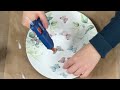 Tenía un plato con un golpe y lo convertí en un cuadro decorativo