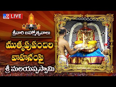 ముత్యపుపందిరి వాహనంపై శ్రీ మలయప్పస్వామి LIVE | Tirumala Srivari Brahmotsavam - TV9