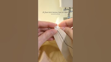 How to sew a button #1 how to start sewing a four-hole button #sewing #sewingforbeginners