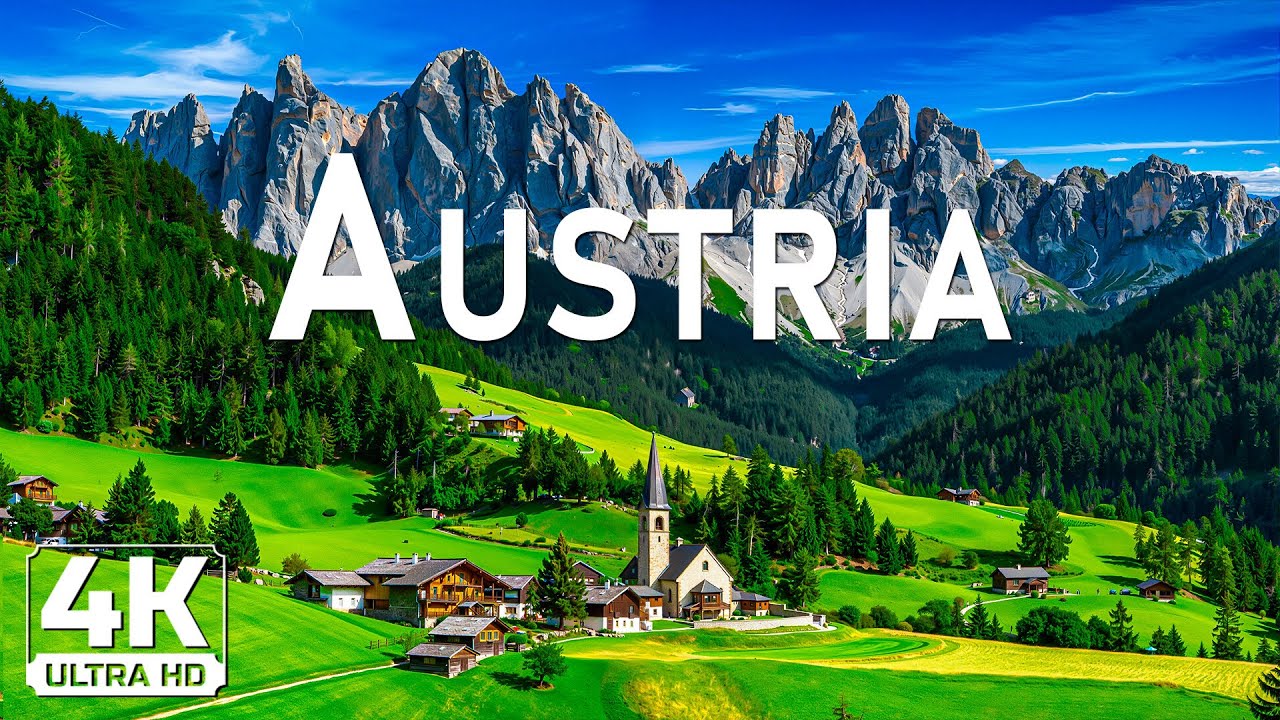 Austria in 4K | Majestic Alps, Charming Villages & Peaceful European Ambience