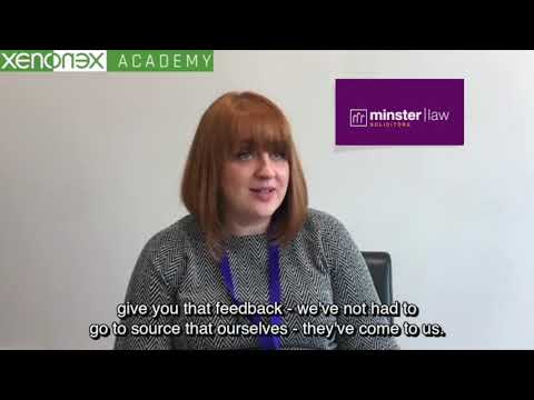 What feedback was given the the HR team at Minster Law from the Xenonex Academy e learning delegates