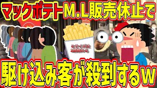 マクドナルドさん、販売量調整のためマックポテトＭ・Ｌサイズを販売休止にした結果、駆け込み客で行列ができてしまうｗＳサイズ2個は頼まない謎の消費者心理