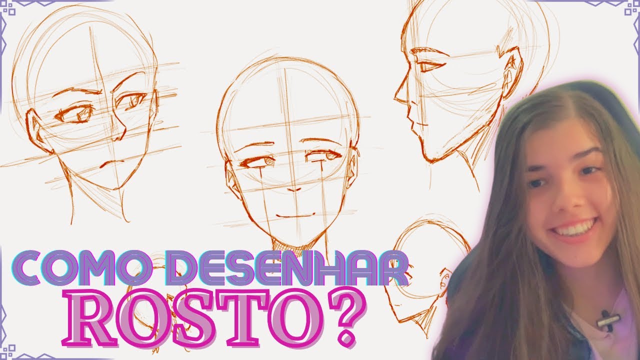 Tutorial como desenhar rosto de frente ( estilo anime)