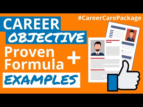 Career objective in resume | With examples | How to write a career objective for your resume or CV