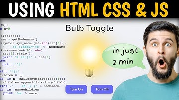 Toggle Bulb Using HTML, CSS & JavaScript | Light Bulb On/Off with Buttons - Beginner Project