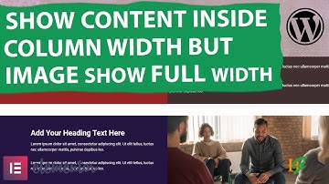 How to Show One Column Background Color Full with Content Layout & Image in Col Full Width Elementor