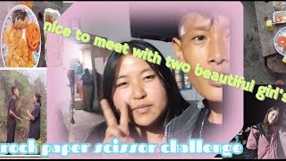 😶‍🌫️rock paper scissor challenge😶‍🌫️||🥰meeting beautiful girls😍||😜 pemjaypo always love you guy's||