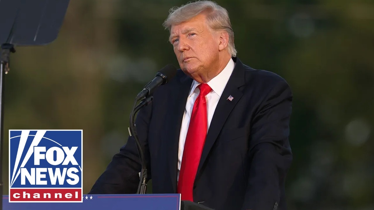 President Donald Trump holds a midterm rally in Vandalia, Ohio
