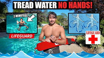 HOW TO TREAD WATER WITH NO HANDS FOR LIFEGUARD TRAINING! (*LIVE DEMO*)