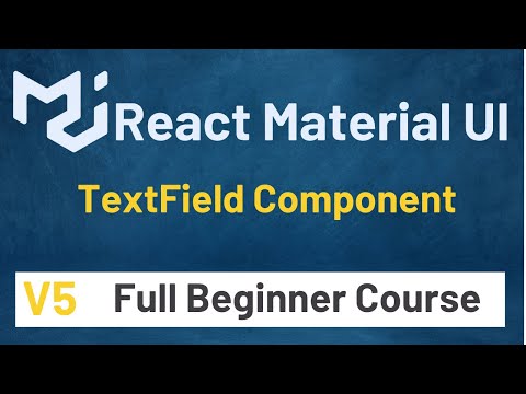 Material UI In React JS Tutorial #5 TextField Component | Material UI V5