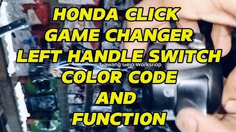 Honda Click Left switch Wiring color code and functions