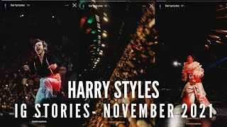 Harry Styles Instagram stories | November 2021