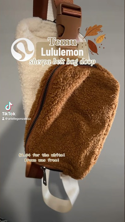 Temu lululemon sherpa beltbag dupe #temu #lululemon #beltbag #fallfashion  #lululemondupe #tiktok 