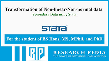 Transformation of variables in case of Nonlinear or non normal data using stata