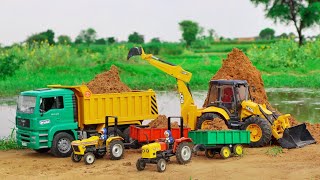 Jcb 5cx Eco fully loading sand in tractor | sonalika tractor |#5|gadi|@MrDevCreators