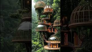 Would You Sleep Above the Forest? 🌿🏡 #shorts #architecture