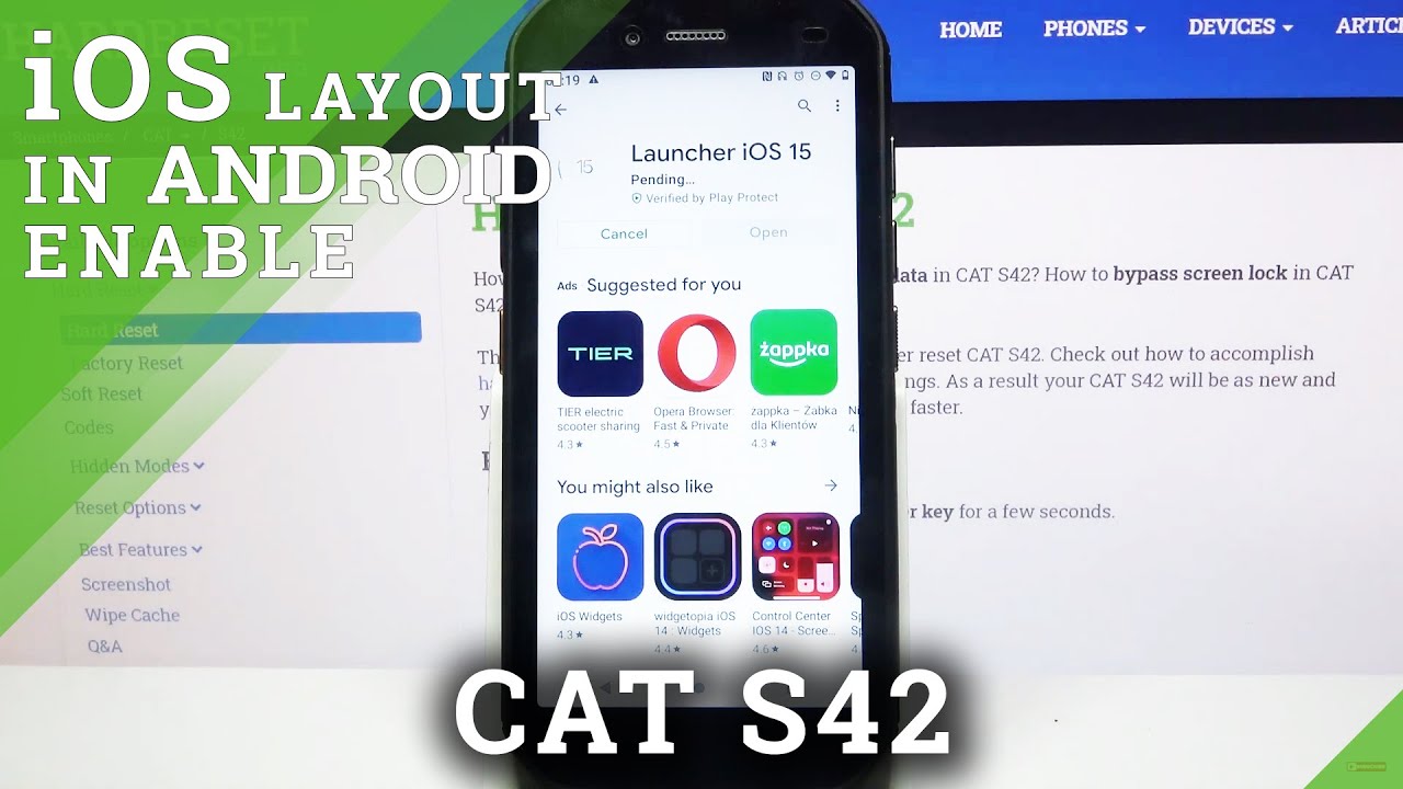 How to Apply Apple Layout in Cat S42 - Download iOS Launcher