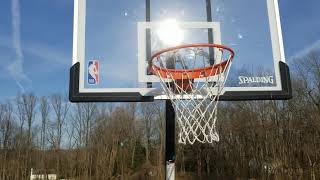 Spalding 60 inch acrylic hybrid portable basketball hoop