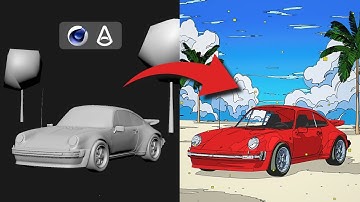 City Pop Art Recreated in 3D?! A Stylized Toon Shader | Cinema 4D & Arnold