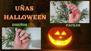 UÑAS HALLOWEEN/ 2 diseños fáciles de hacer/ HALLOWEEN NAILS