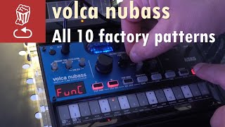 Korg VOLCA NUBASS - all 10 factory patterns, no talking, Superbooth 2019