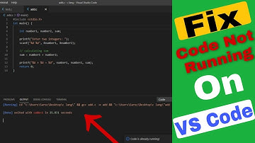 How To Fix Code/Program Not Running On Visual Studio Code l Techno Saroz l