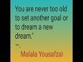 😮Malala Yousafzai quote about life #life #success