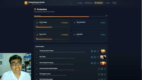 ShadowPuppet Manhua Studio — Text to Animated Shadow Puppet Motion Comics (MiniMax + Bolt)