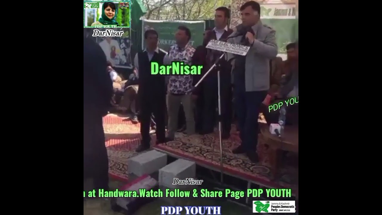 ☘️Dr Mehboob Baig Shab while addressing PDP Workers Convention at Handwara.