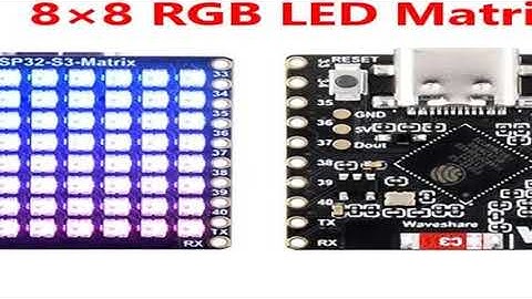 ESP32 Development Board ESP32-S3 Matrix 8x8 RGB-LED-WiFi Bluetooth With QST Attitude Gyro Sensor QMI
