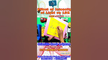 Light Dependent Resistor Project | Effect of Light Intensity | Physics Science Project Model | ontex