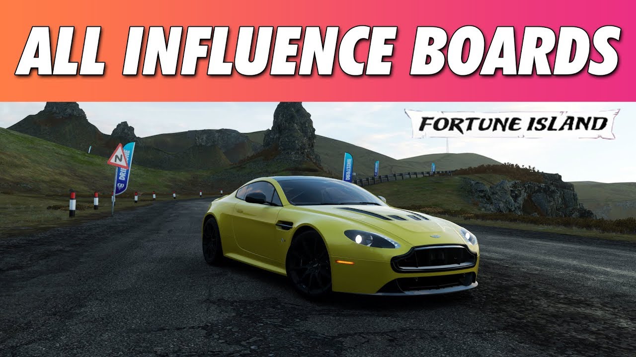 Forza Horizon 4 Fortune Island **ALL INFLUENCE BOARD LOCATIONS