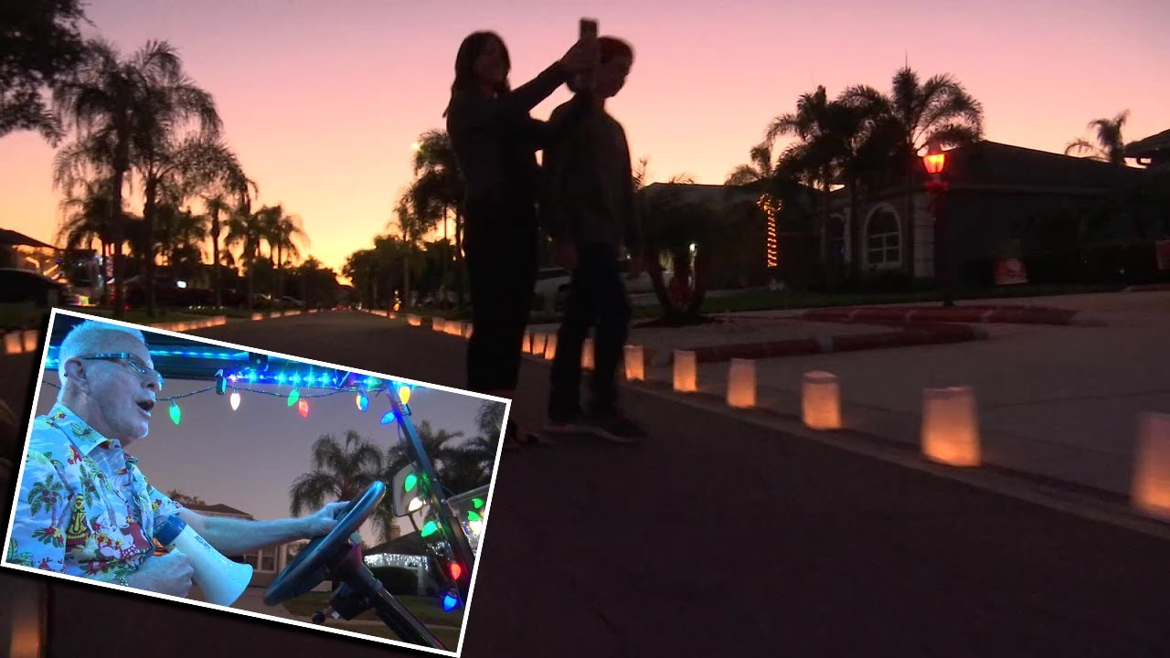 Christmas Eve luminary tradition in Apollo Beach, Florida