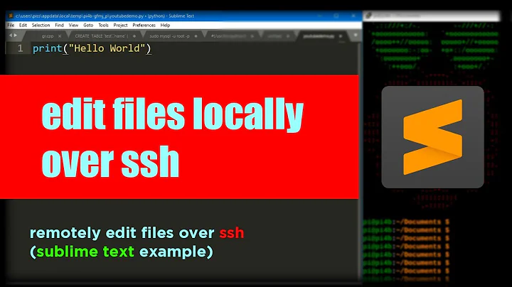 Edit remote files via ssh and sublime (or VSCode) | Raspberry Pi example