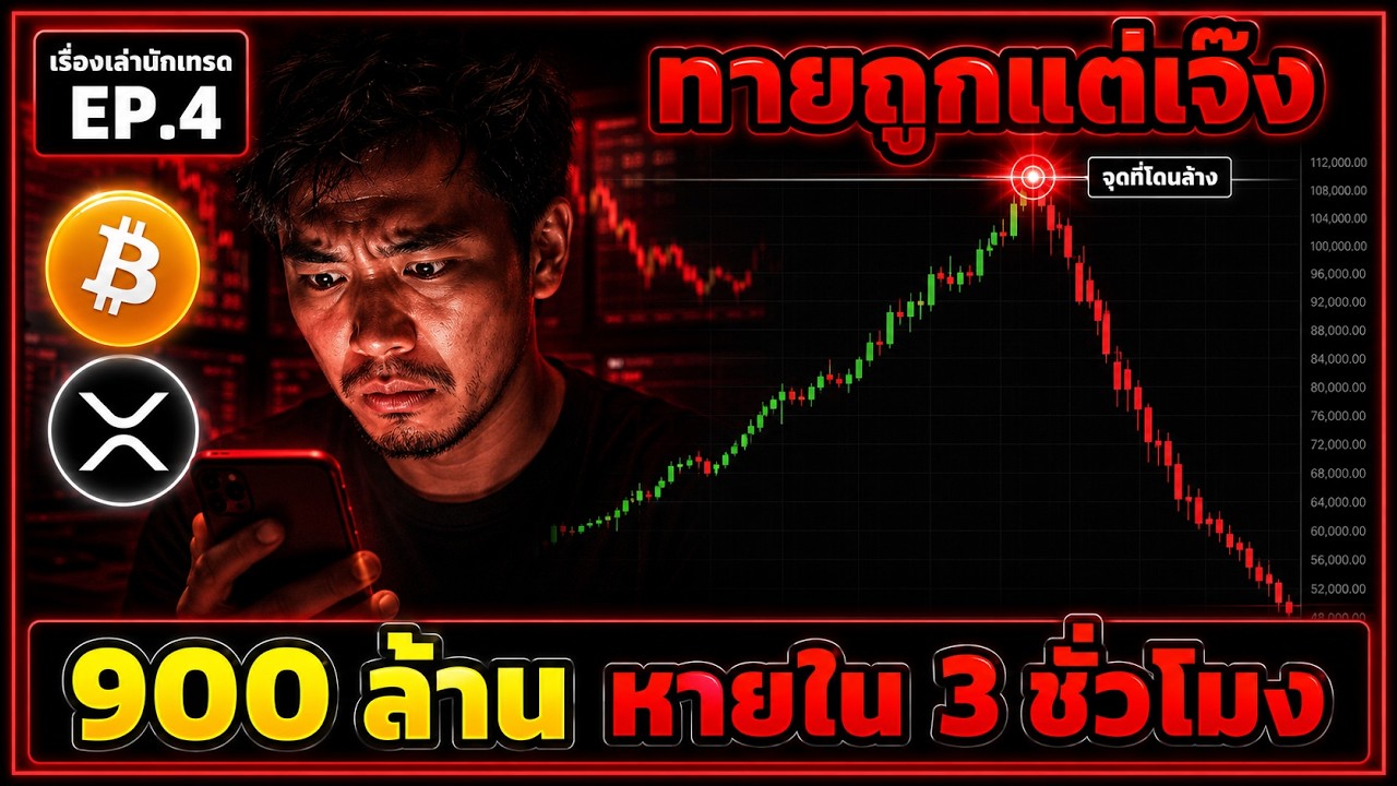 ⁣🚨 เรื่องเล่านักเทรด EP4: XRP 900 ล้านหายใน 3 ชั่วโมง! เขาพลาดตรงไหน? 💥
